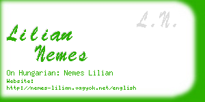 lilian nemes business card